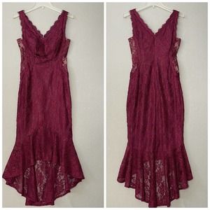 Bebe Lace Mermaid Dress